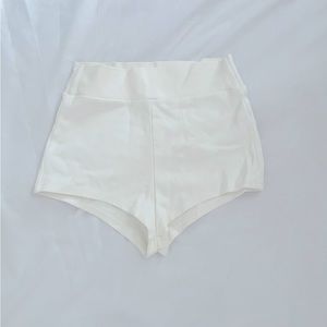 White booty shorts size small